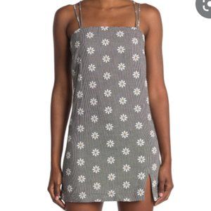 ELODIE Cross Back Strap Mini Dress - Daisies
